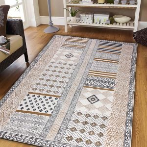 Handmade Black Brown Modern Living Area Rug