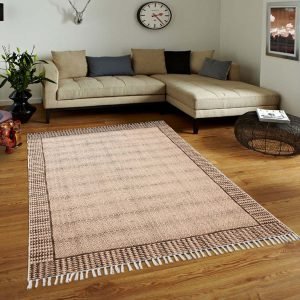 Hand Block Printed Cotton Garden Area Rug