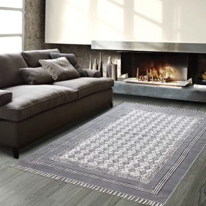 Hand Block Printed Floor Crafted Cotton Rug