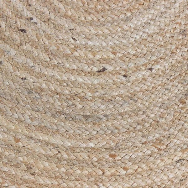 Handmade Natural Jute Beige Round Geometric Area Rug - Image 8