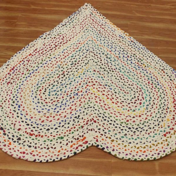 Colorful Heart-Shaped Cotton Rug Perfect Gift For Her Decor - Image 5