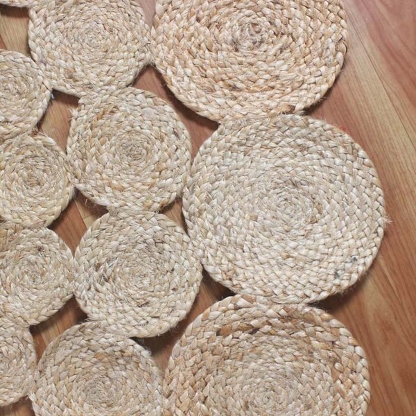 Handmade Beige Braided Round Hall Area Rug - Image 7