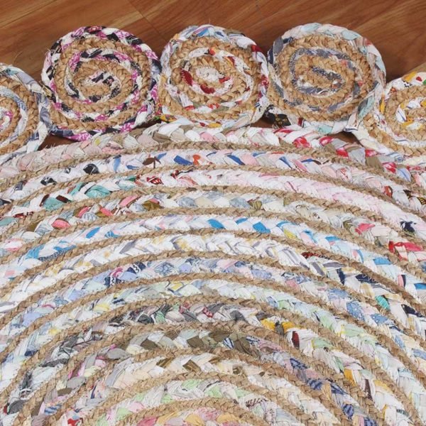Cotton Jute Hand Braided Scalloped Area Rug - Image 5