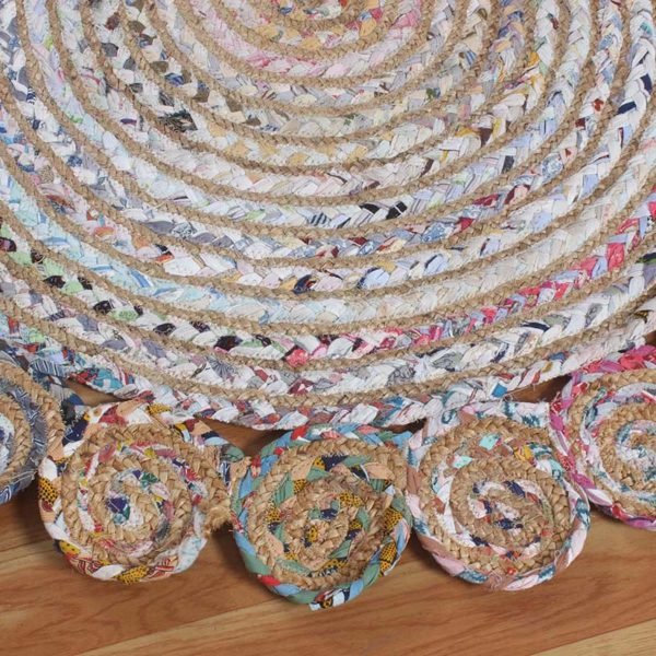 Cotton Jute Hand Braided Scalloped Area Rug - Image 6