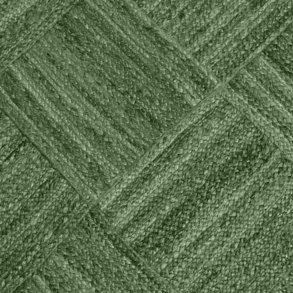 Handmade Jute Green Geometric Outdoor Rug - Image 5