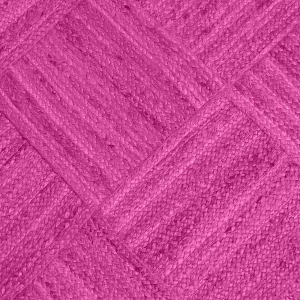 Handmade Geometric Pink Jute Dining Area Rug - Image 5