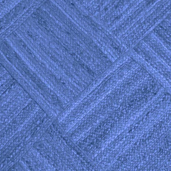 Geometric Blue Jute Handmade Large Area Rug - Image 5