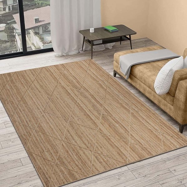 Hand Braided Jute Geometric Square Area Rug - Image 2