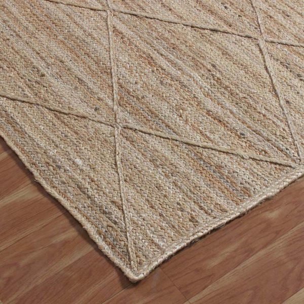 Hand Braided Jute Geometric Square Area Rug - Image 7