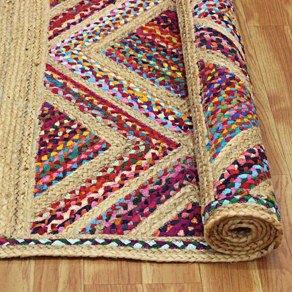 Hand Braided Cotton and Jute Multicolor Kitchen Runner - Image 6
