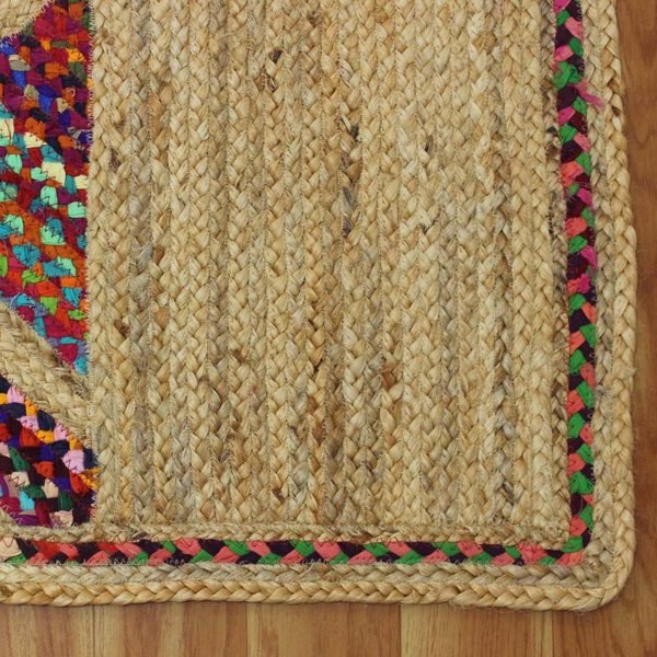 Hand Braided Cotton and Jute Multicolor Kitchen Runner - Image 7