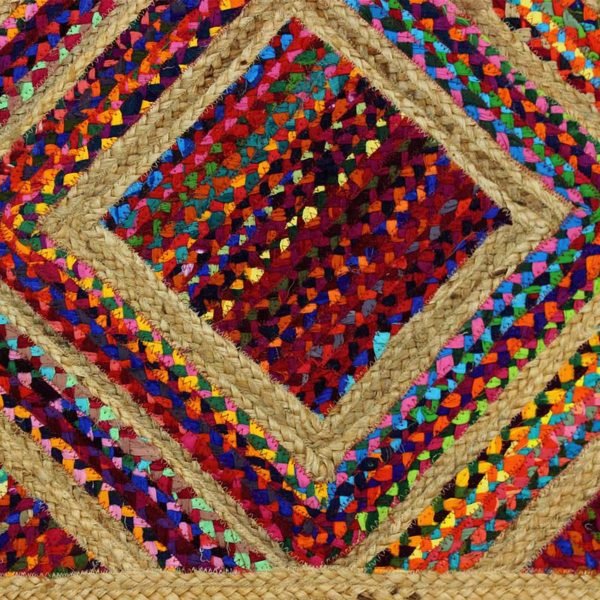 Hand Braided Cotton and Jute Multicolor Kitchen Runner - Image 8
