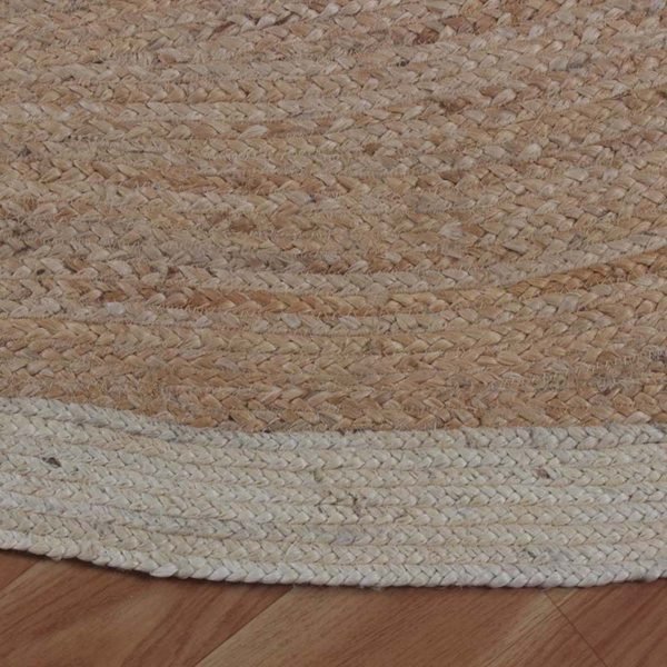 Handmade Heart Shape Beige Jute Indoor Area Rug - Image 5