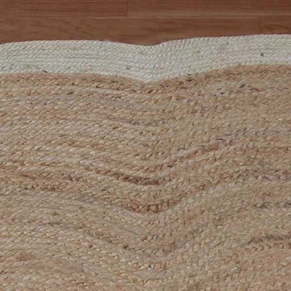 Handmade Heart Shape Beige Jute Indoor Area Rug - Image 7