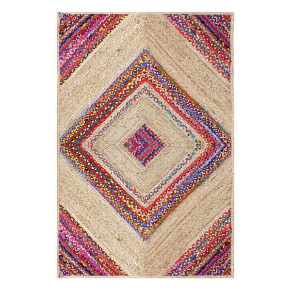 Rectengular Jute 4x6 Handmade Area Rug