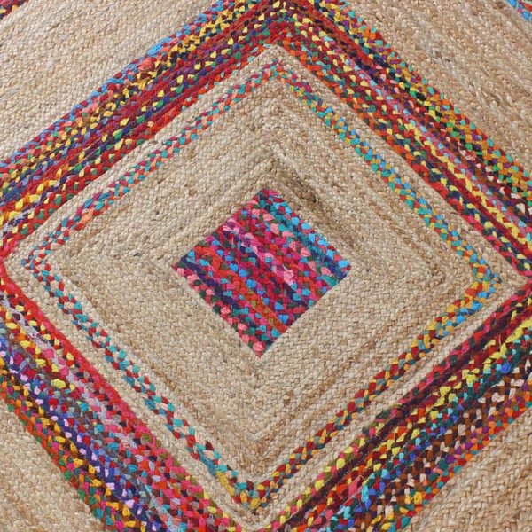 Rectengular Jute 4x6 Handmade Area Rug - Image 5