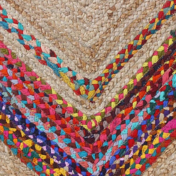 Rectengular Jute 4x6 Handmade Area Rug - Image 7