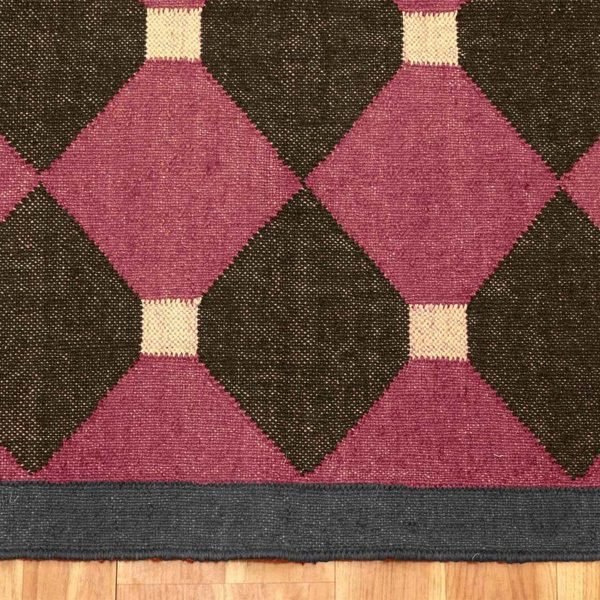 Handwoven Jute Wool Kilim Southwestern Carpet - Image 7