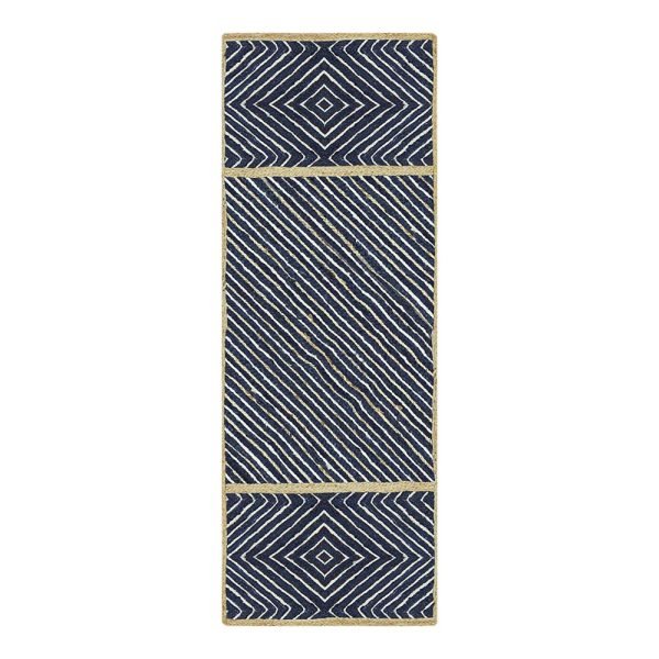 Personalize Your Space Blue Custom Jute Rug