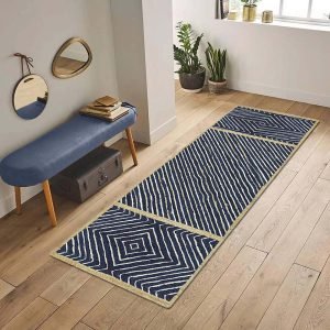 Personalize Your Space Blue Custom Jute Rug