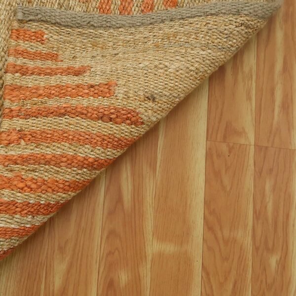 Beige Orange Hand Woven Home Decor Rug - Image 6