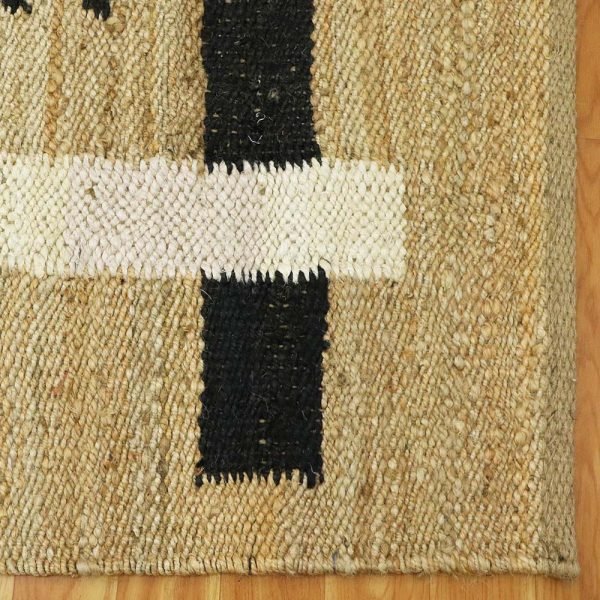 Handwoven Jute Beige Geometric Beautiful Rug - Image 5