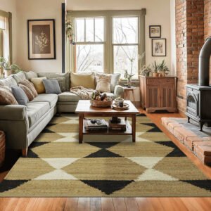 Hand Woven Geometric Kitchen Area Rug