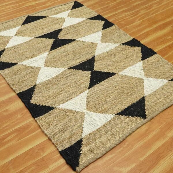 Hand Woven Geometric Kitchen Area Rug - Image 4