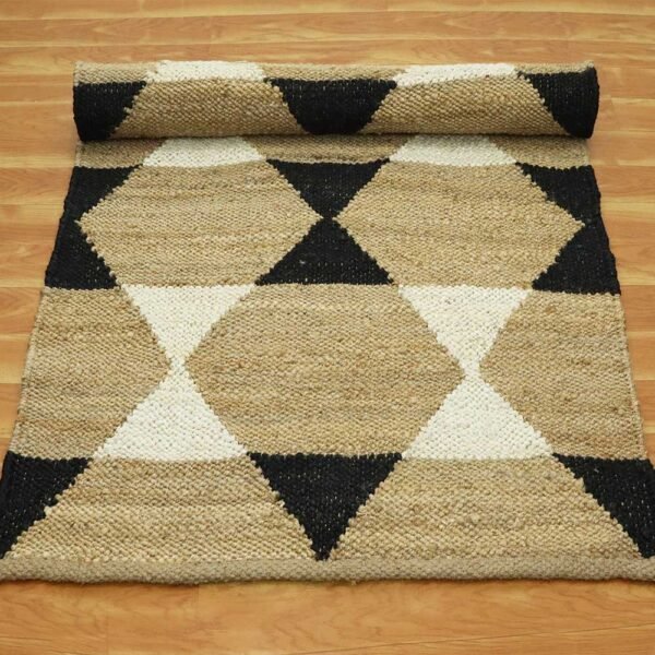 Hand Woven Geometric Kitchen Area Rug - Image 7
