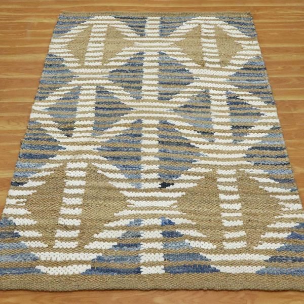 Multicolor Hand Woven Geometric Area Rug - Image 3