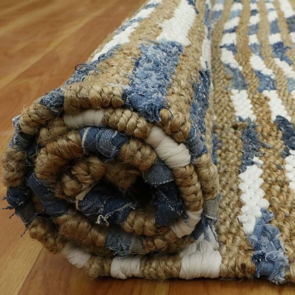 Multicolor Hand Woven Geometric Area Rug - Image 4