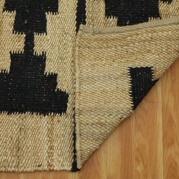 Beige Hand Woven Jute Rug Geometric Modern Rug - Image 5