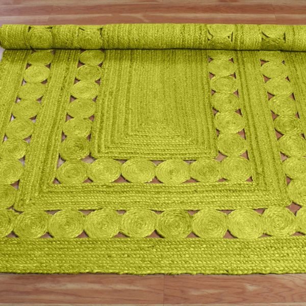 Green Hand Braided Jute New Modern Area Rug - Image 4