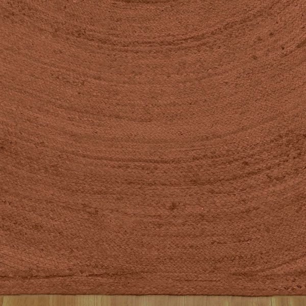 Hand Braided Octagon Brown Jute Front Area Rugs - Image 4