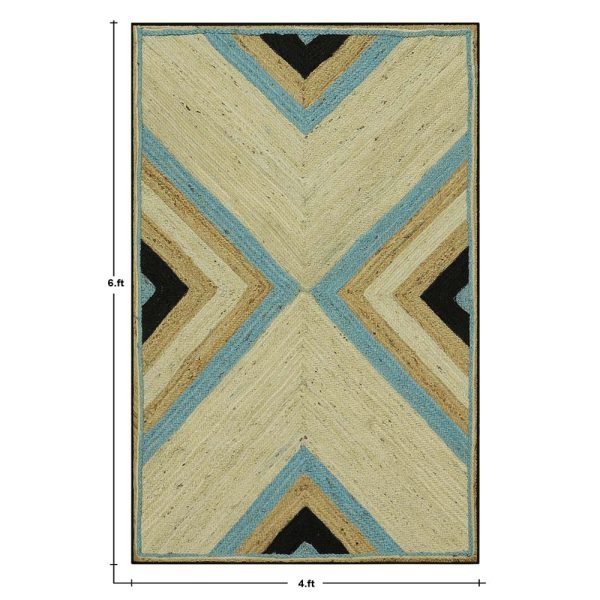Hand Braided Beige Jute Modern Dining Area Rugs - Image 5