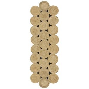 Handmade Scalloped Beige Geometric Area Rugs