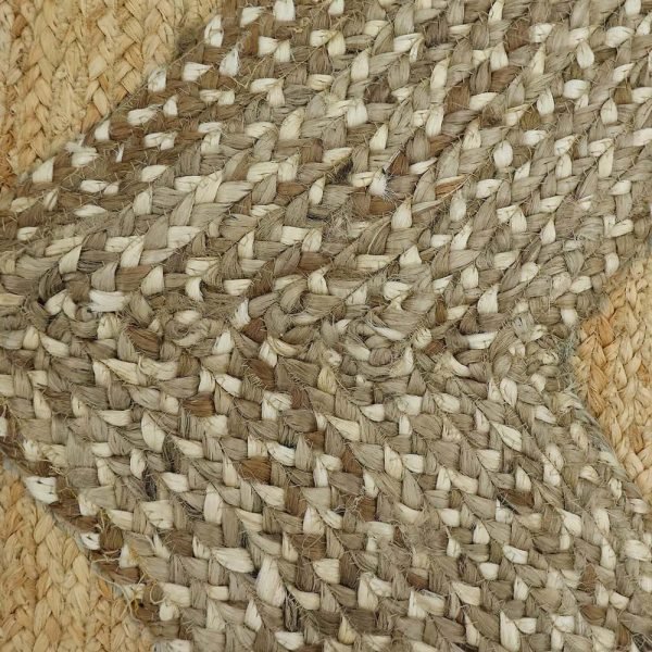 Hand Braided Beige Jute Geometric Area Rugs - Image 4