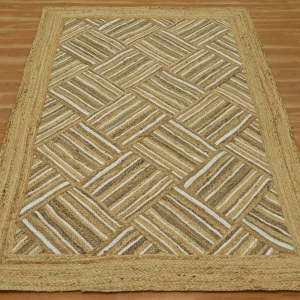 Hand-Braided Beige Jute Living Room Rug - Image 3