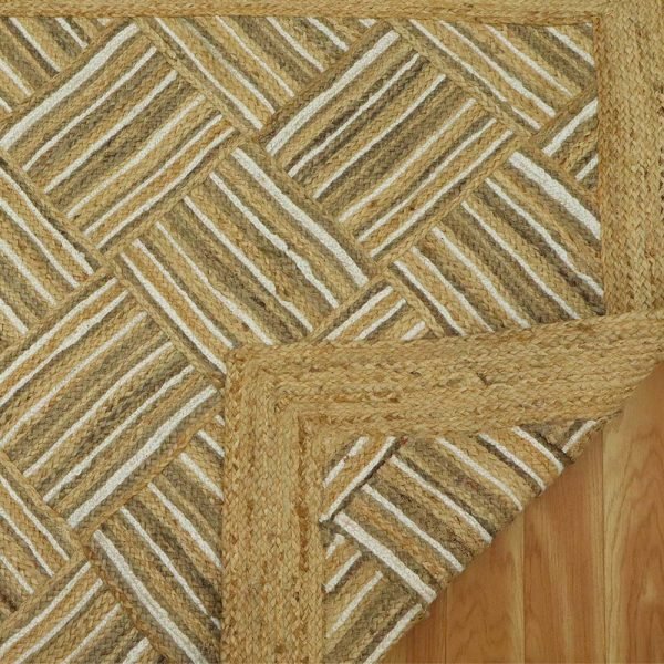 Hand-Braided Beige Jute Living Room Rug - Image 4