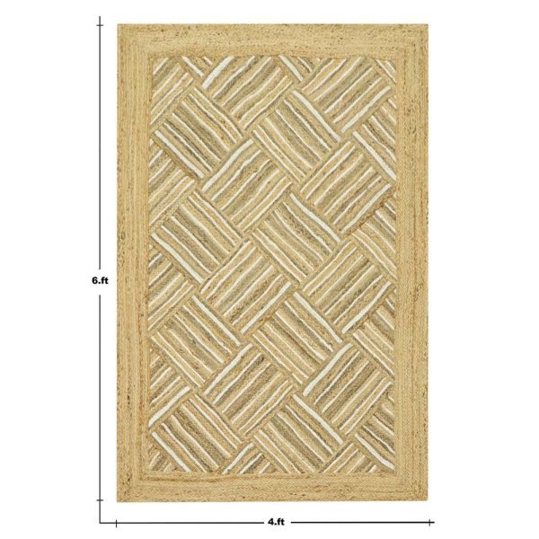 Hand-Braided Beige Jute Living Room Rug - Image 5