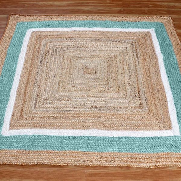 Hand Braided Multicolor Jute Area Rug - Image 3
