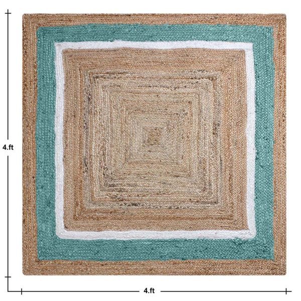 Hand Braided Multicolor Jute Area Rug - Image 8