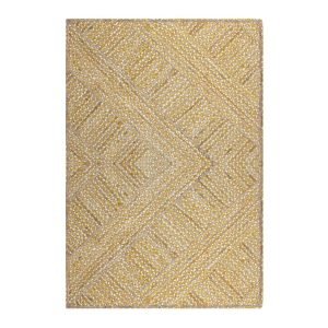 Yellow Hand Braided Cotton Jute Area Rug