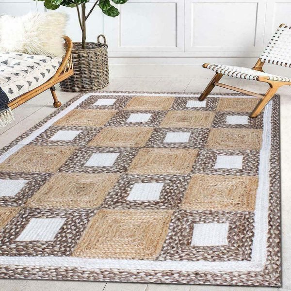 4x6 Beige Hand Braided Modern Jute Dhurrie - Image 2