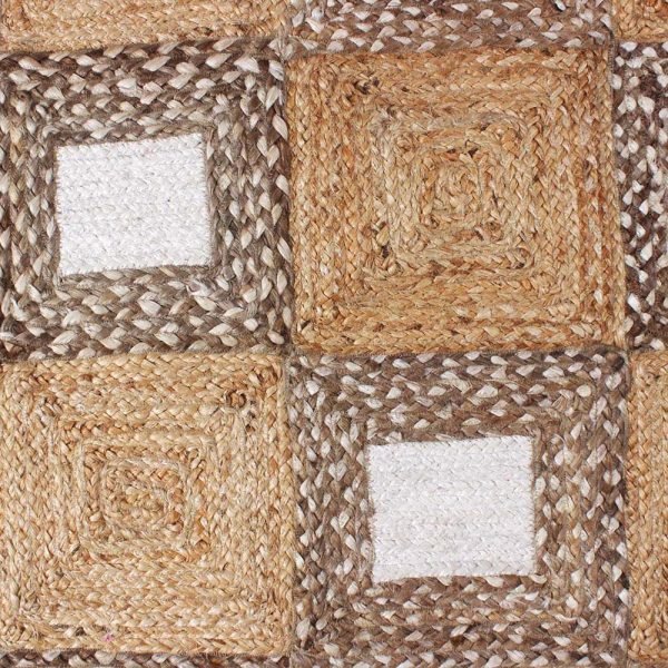 4x6 Beige Hand Braided Modern Jute Dhurrie - Image 7