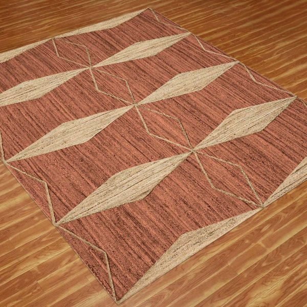 Indian Hand Braided Jute Beige Brown Area Rug - Image 3
