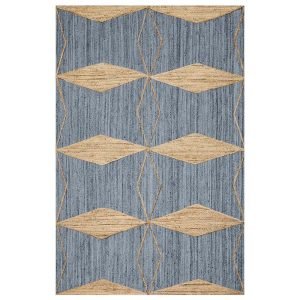 Grey Beige Hand Braided Jute Outdoor Rug