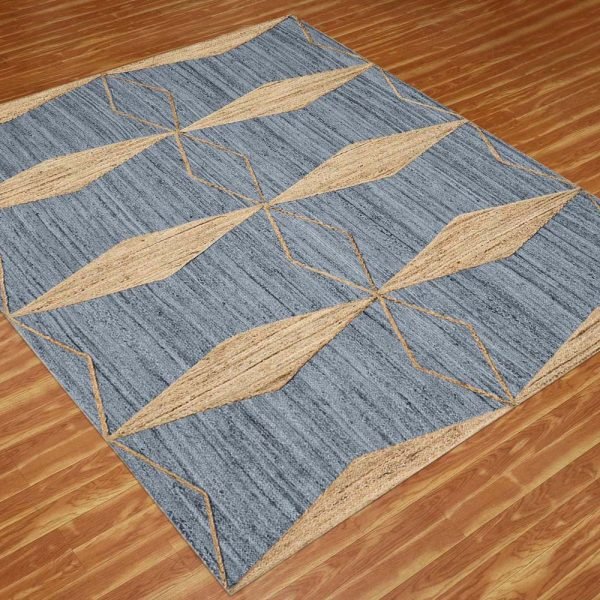 Grey Beige Hand Braided Jute Outdoor Rug - Image 3