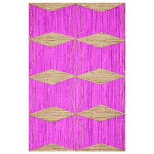 Hand Braided Pink Beige Jute Home Decor Rug