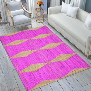 Hand Braided Pink Beige Jute Home Decor Rug